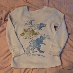 Jumping Beans Blue and Green Dinosaur Long Sleeve Tee